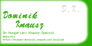 dominik knausz business card